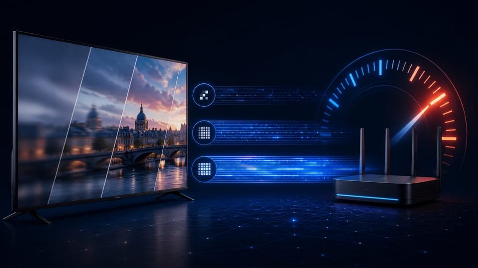 Débit pour Smarters : distinguer vitesse annoncée et lecture stable — illustration du contexte d’utilisation