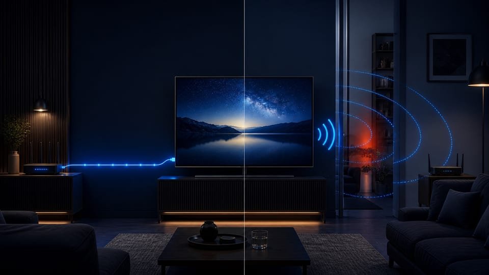 Smarters en Wi-Fi ou Ethernet : comparer des conditions identiques — illustration du contexte d’utilisation